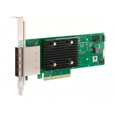 HBA-адаптер Broadcom LSI SAS 9500-16e SGL 12G HBA, 16port(4*ext SFF8644), 3816 IOC (05-50075-00 / 03-50075-00)